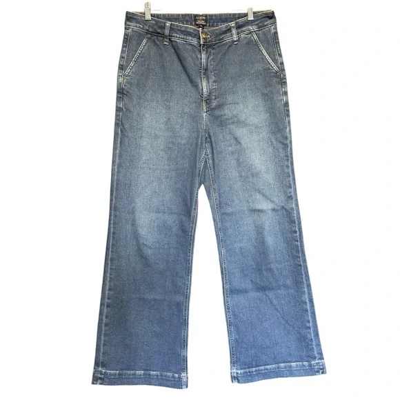 J. Crew Denim High Rise Trouser Jean Size 30 - Picture 1 of 9
